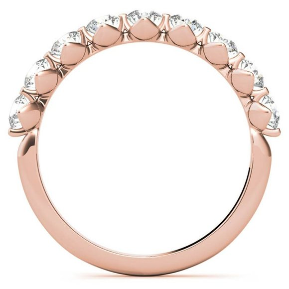 9-Stone 3mm Round Moissanite Stackable Band - Picture 10 of 16